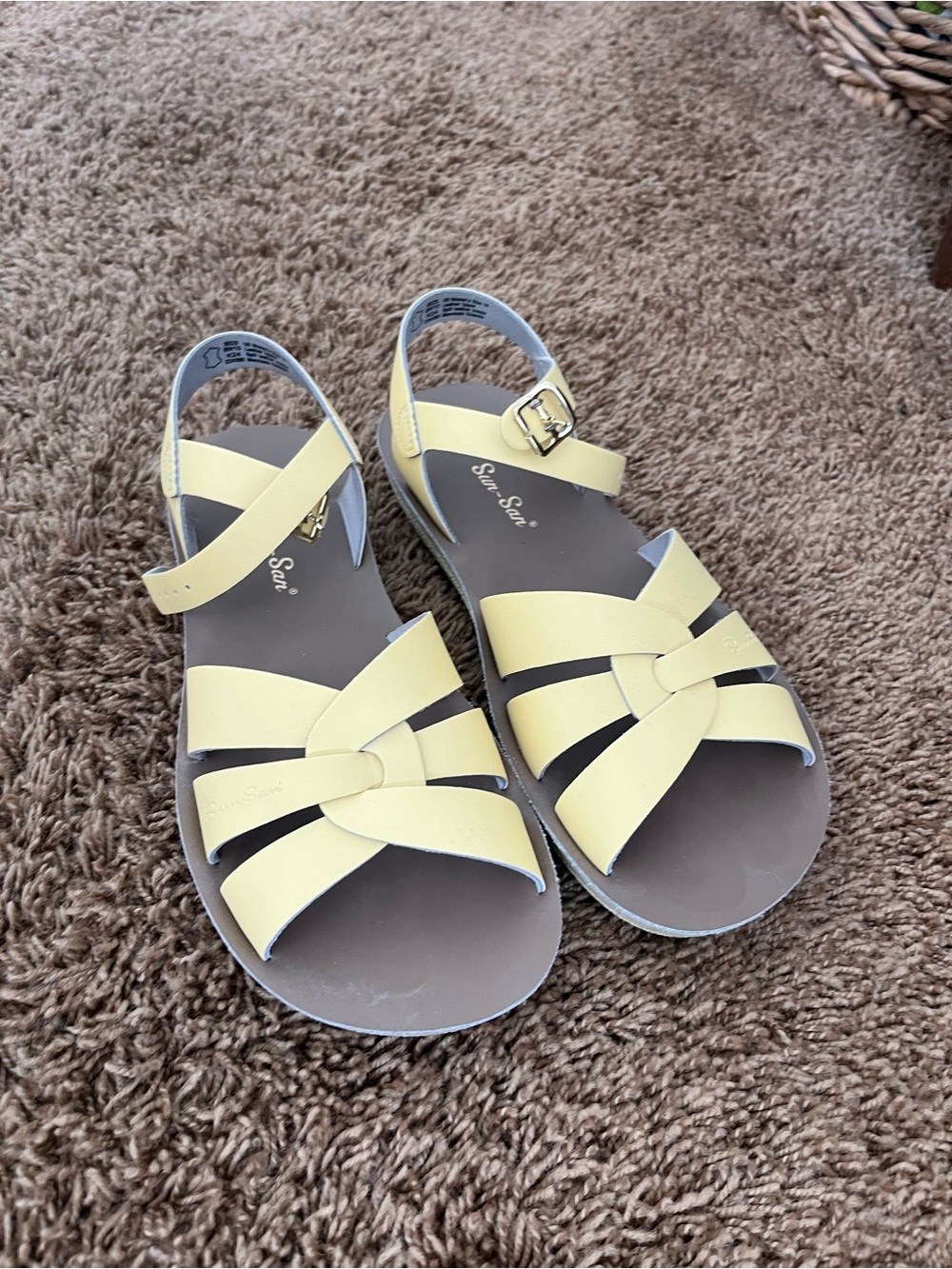 Salt Water Sandals by Hoy Yellow Strappy women’s sandals